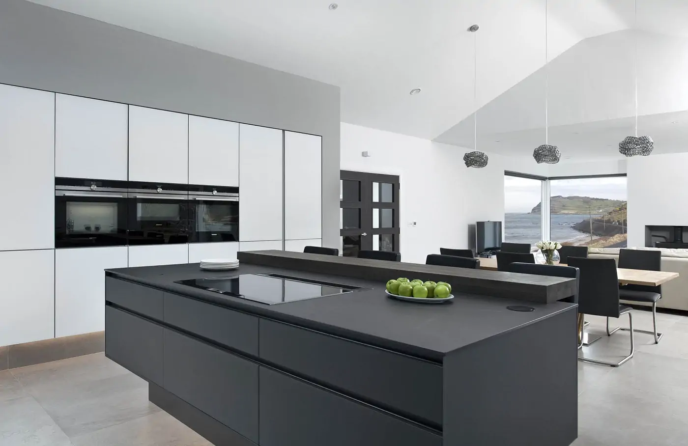 Matt White and Grey Kitchen