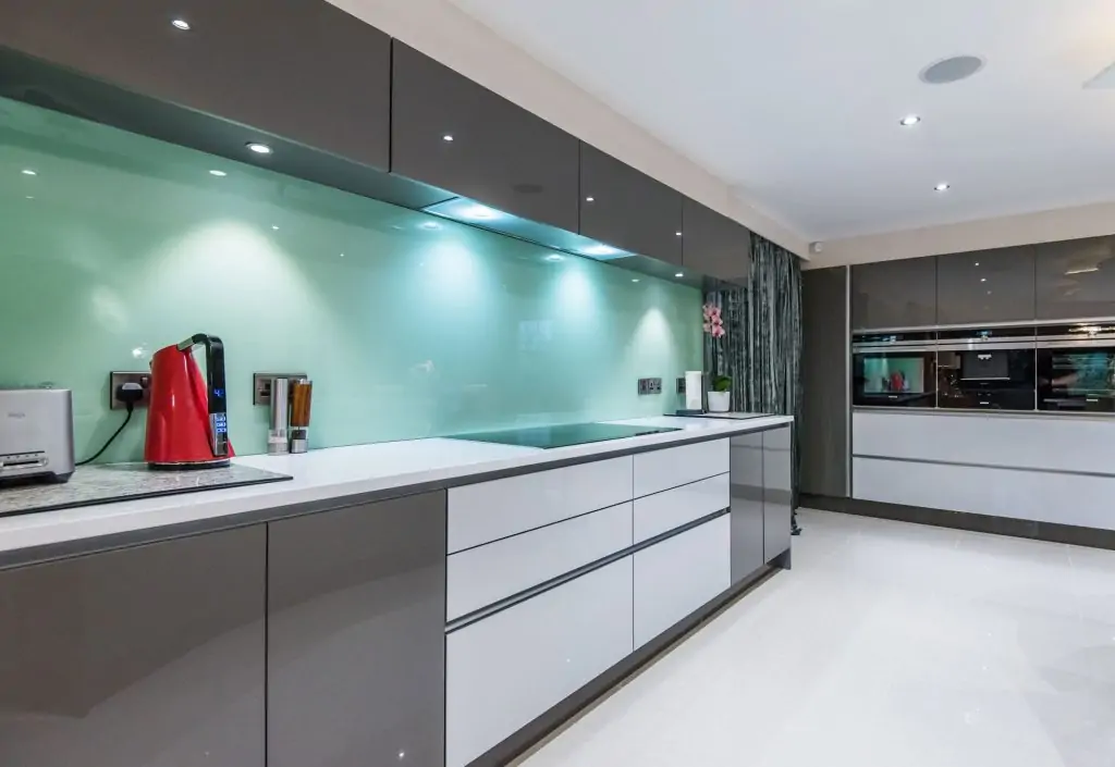High Gloss-Modern-Grey Kitchen
