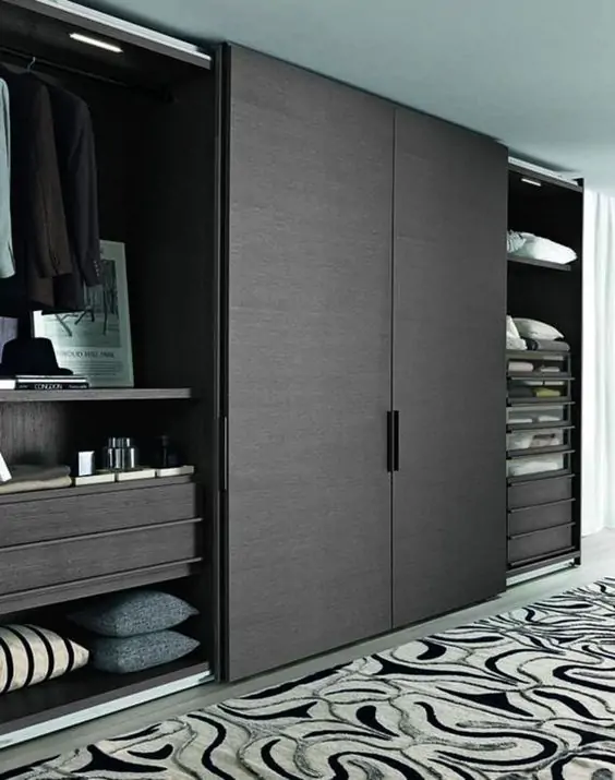 Textured Charcoal Sliding Door BIC